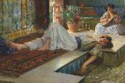 Ferdinand Max Bredt Leisure of the odalisque oil painting